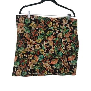 Women’s Tropical Floral Mini Skirt – High Rise, Stretch Fabric, Bold Print